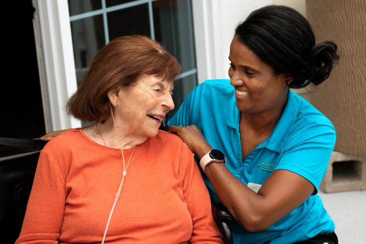 holly creek resident and team member smiling