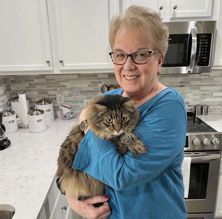 Nancy Miller holding a cat