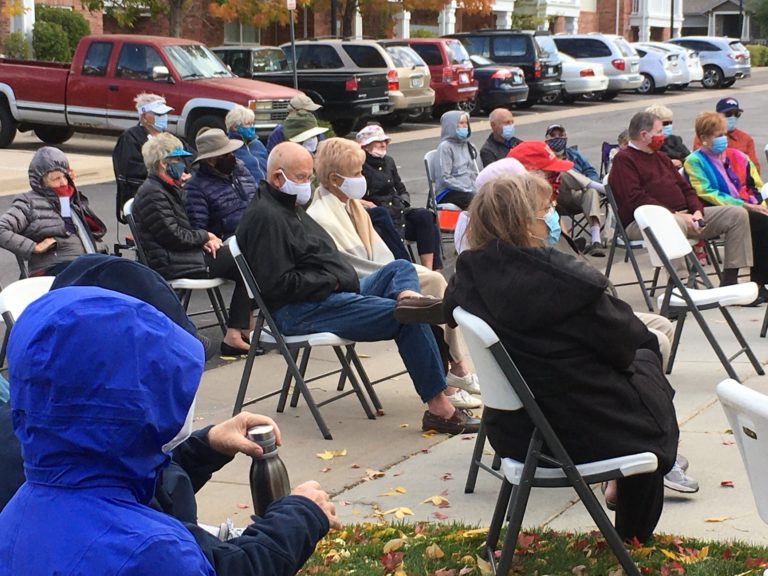 Driveway concerts held outdoors in the Holly Creek neighborhood