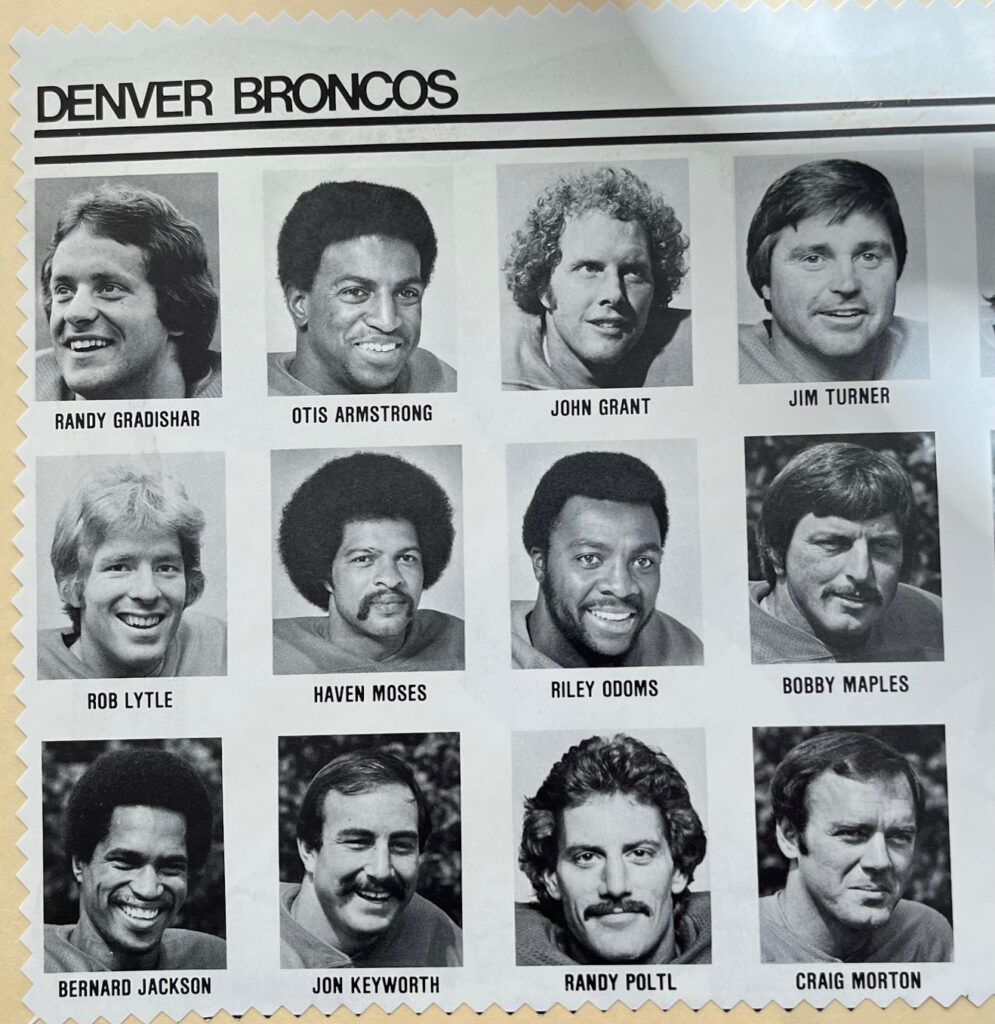 Photo of Randy Gradishar and other Denver Broncos from 1977 season