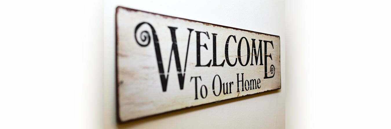 welcome to our home sign