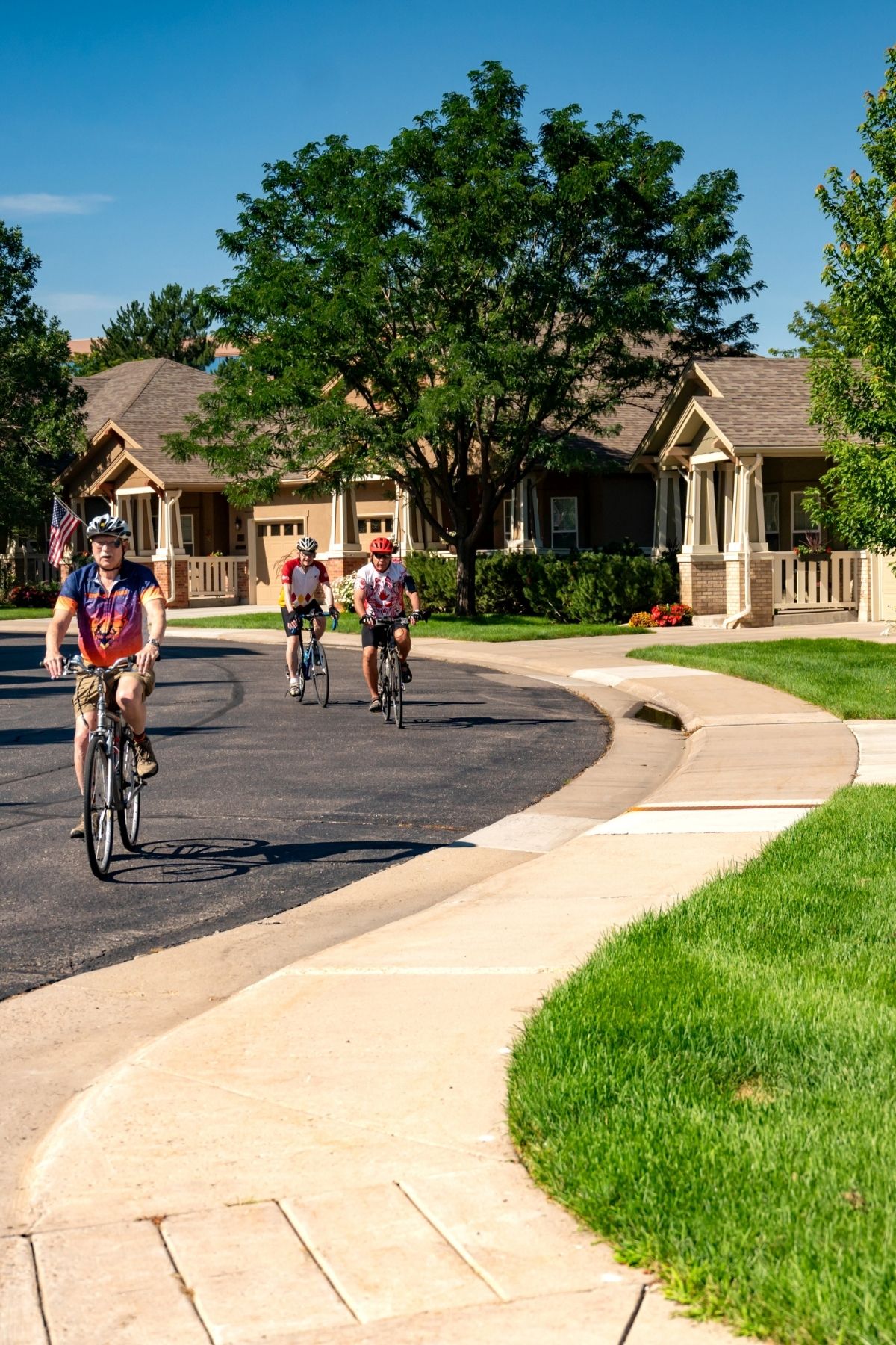 riding bikes in the neighborhood portrait