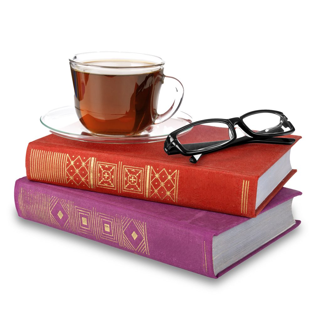 Holly Creek Active Senior Living Community in Centennial, CO - tea cup on top of books