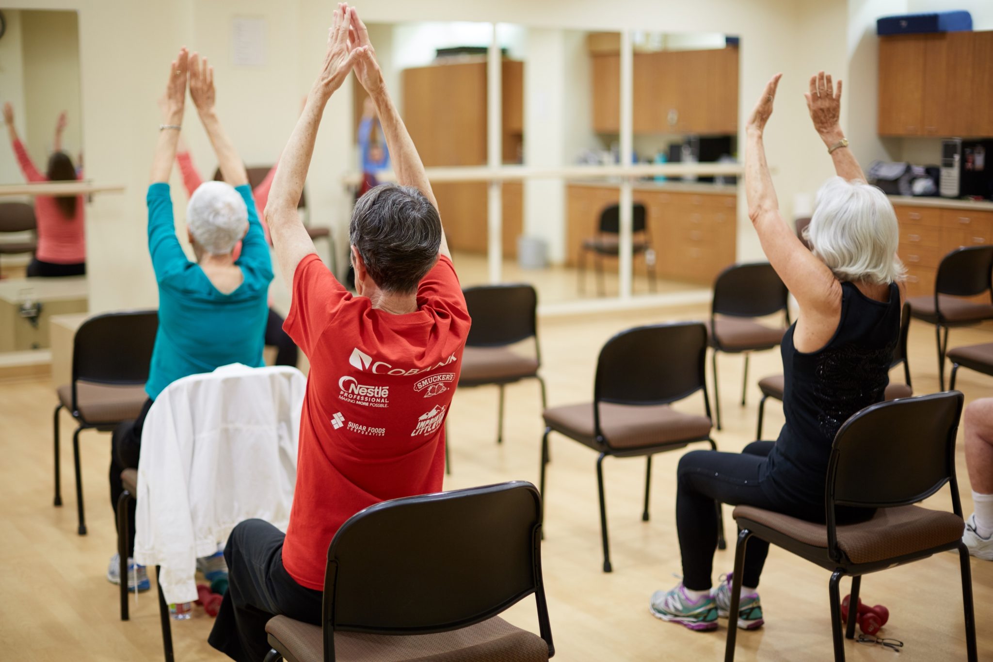 seniors group excercising largelandscape