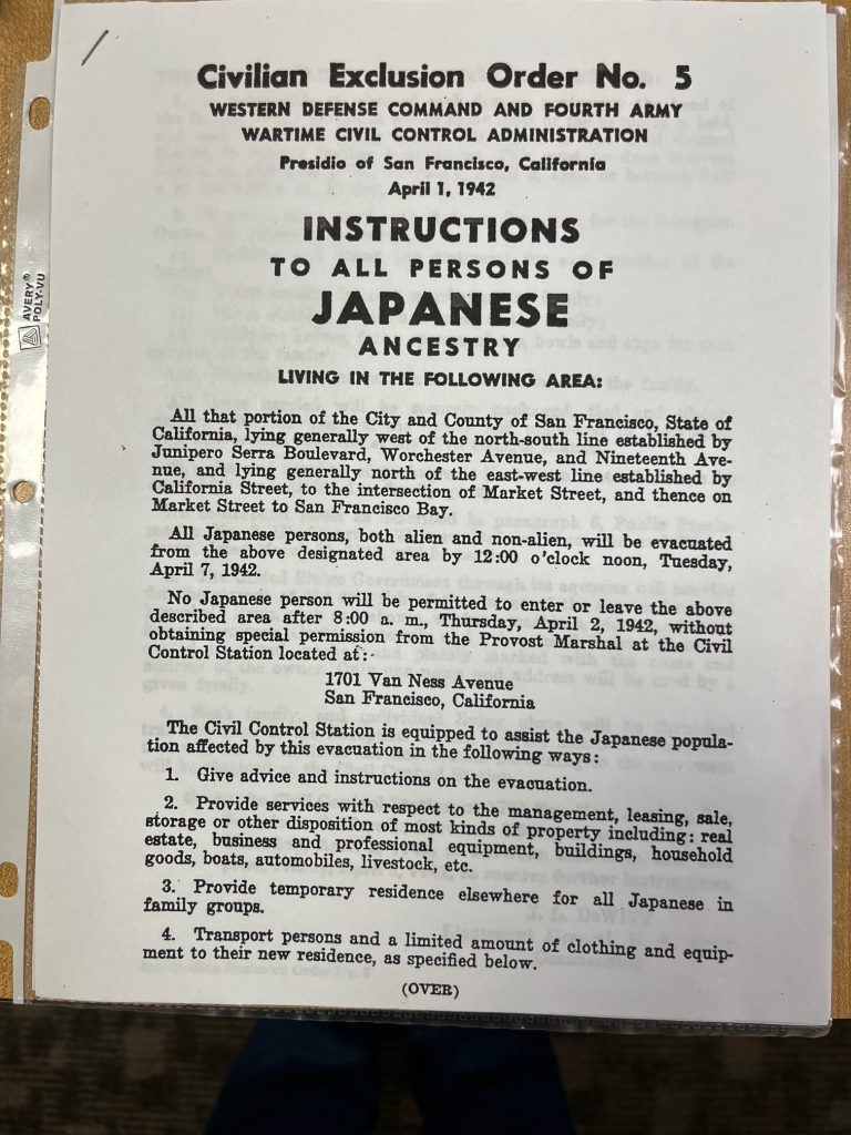 civilian exclusion order no. 5 civilian exclusion order no. 5