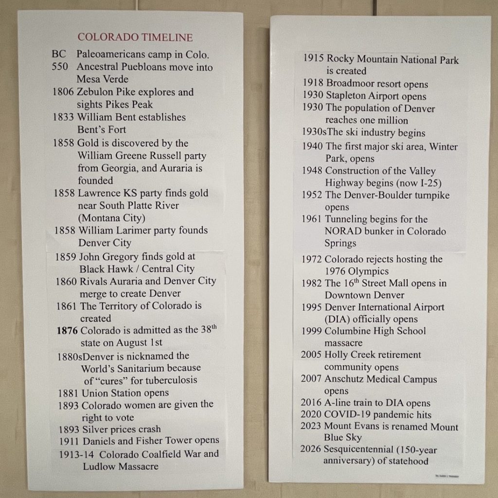 a timeline of colorado s history