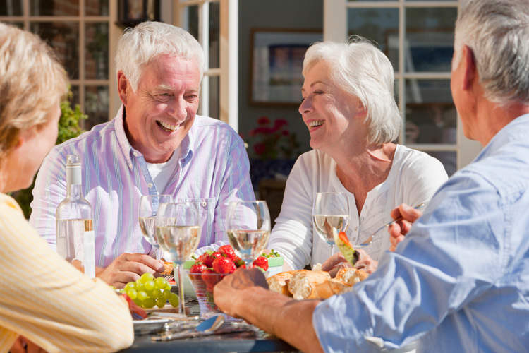 holly creek senior group having wine holly creek senior group having wine