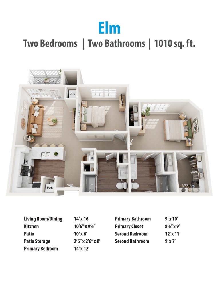 Elm Apartment Floor Plan