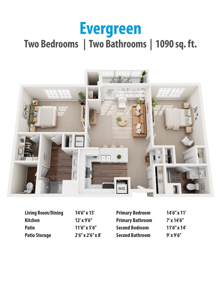 Evergreen Apartment Floor Plan