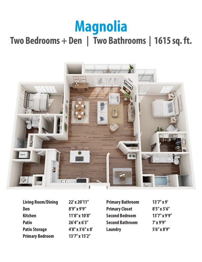 Magnolia Apartment Floor Plan