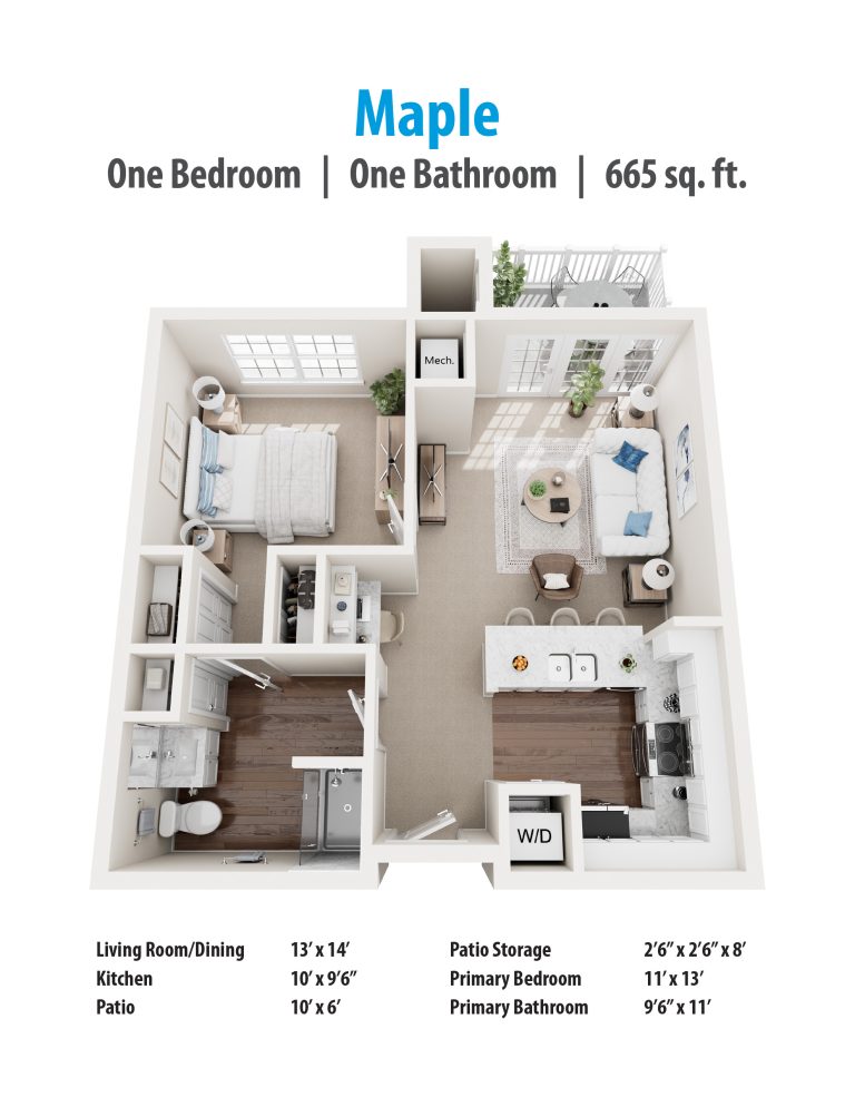 Maple Apartment Floor Plan