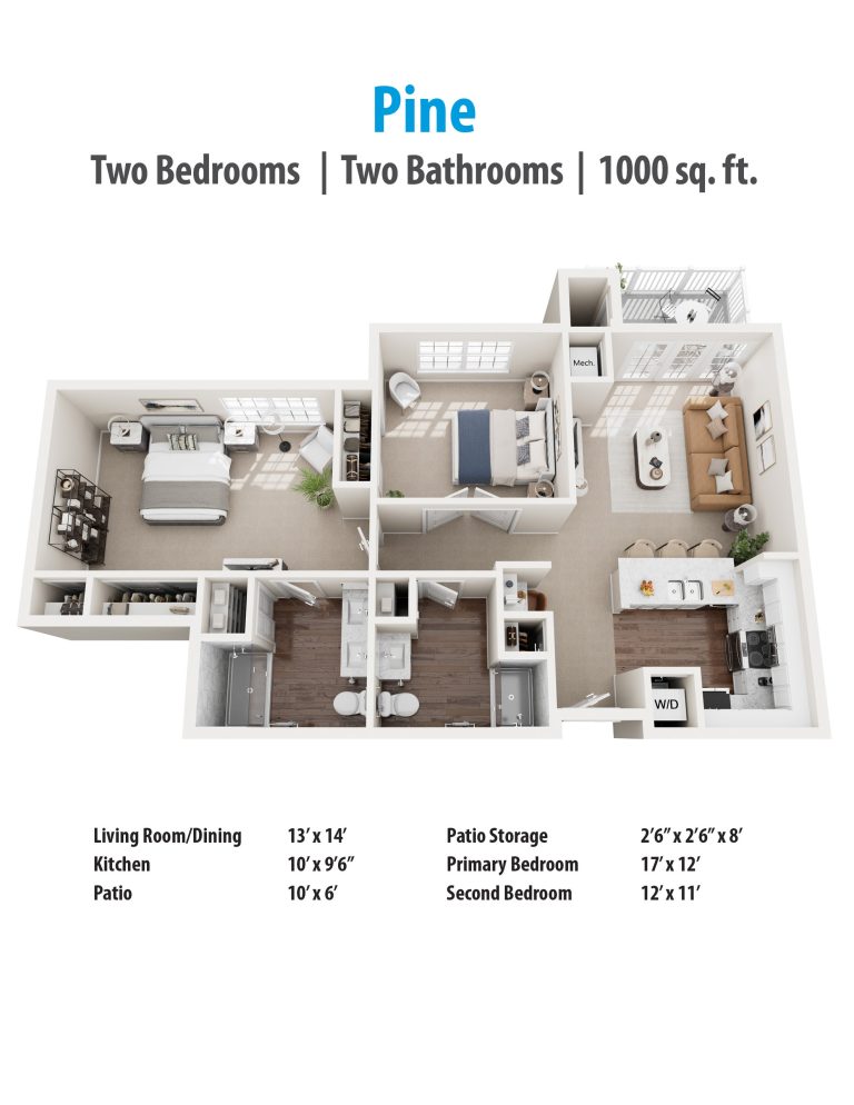 Pine Apartment Floor Plan