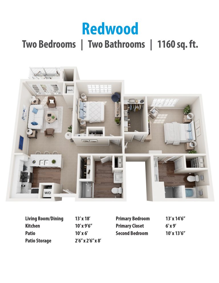 Redwood Apartment Floor Plan