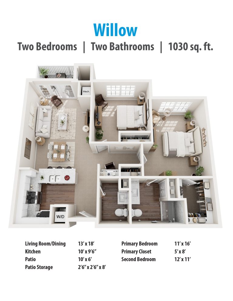 Willow Apartment Floor Plan