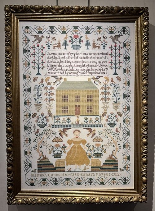 large needlepoint work by sandy kappus