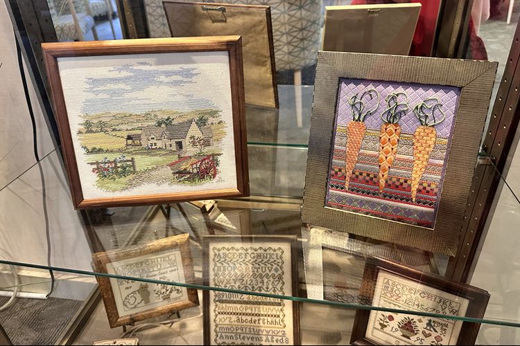 sandy kappus needlepoint display