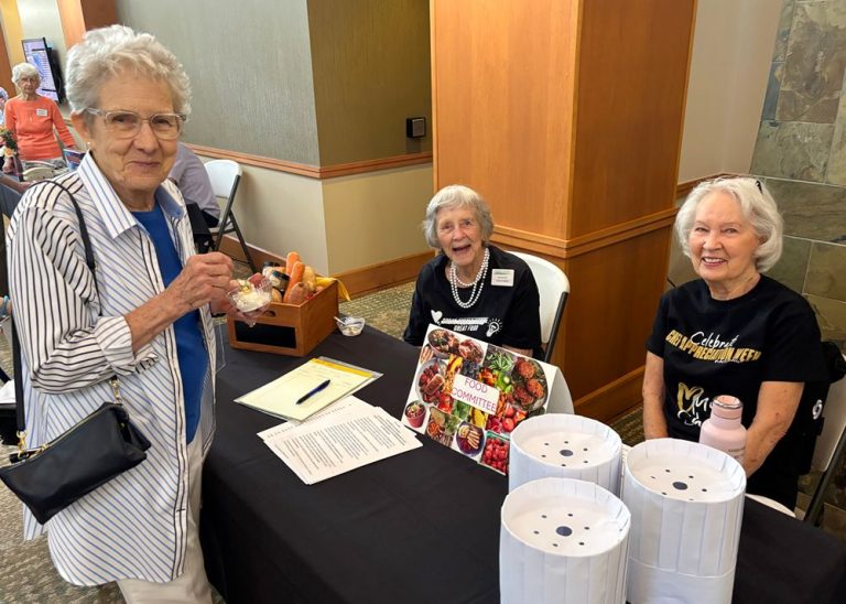 community life showcase food committee table
