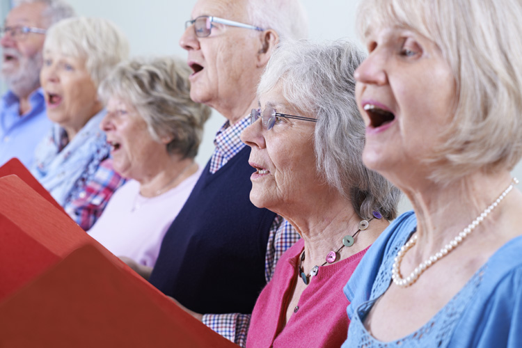 holly creek senior group singing in choir