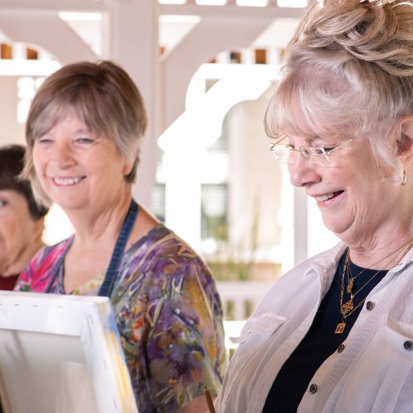 residents painting portrait